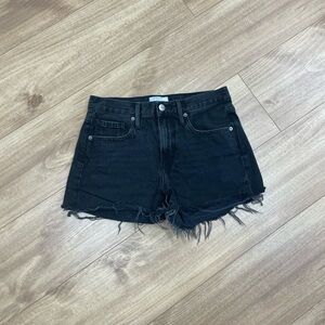 Frame Denim Black Jean Shorts Classic Style